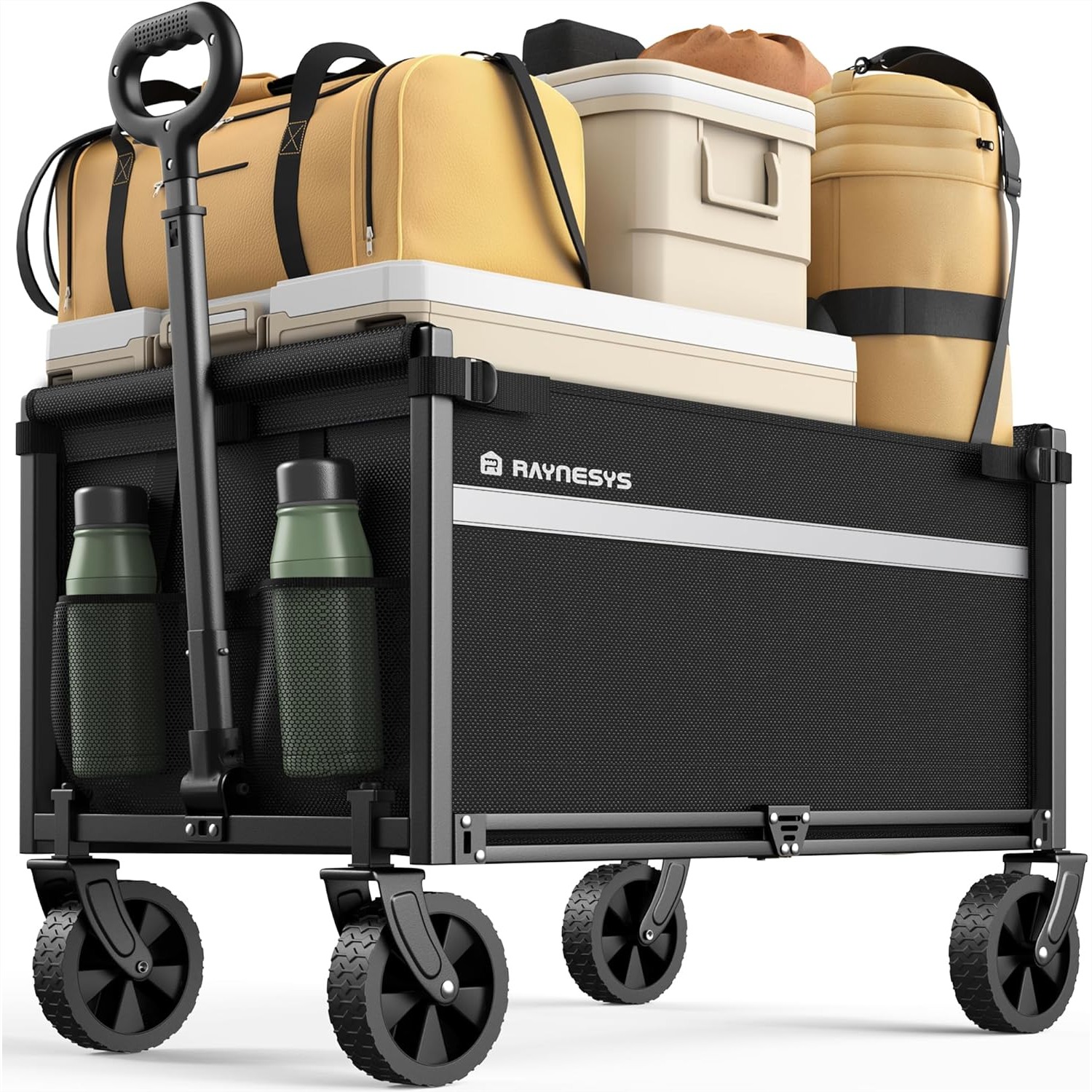 Sports Equipment Trolley - Heavy Duty Foldable Wagon Cart with