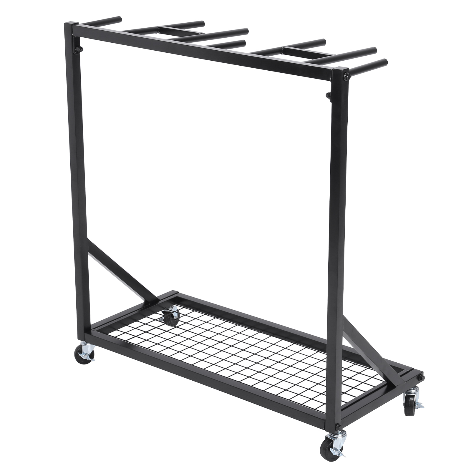 Sports Equipment Cart - Tennis Racquet Holder Rack with Wheels