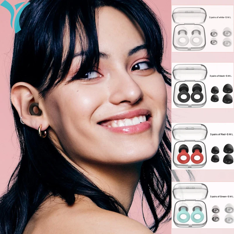 Swim Cap Silicone - Reusable Washable Earplugs Replaceable Ear Caps