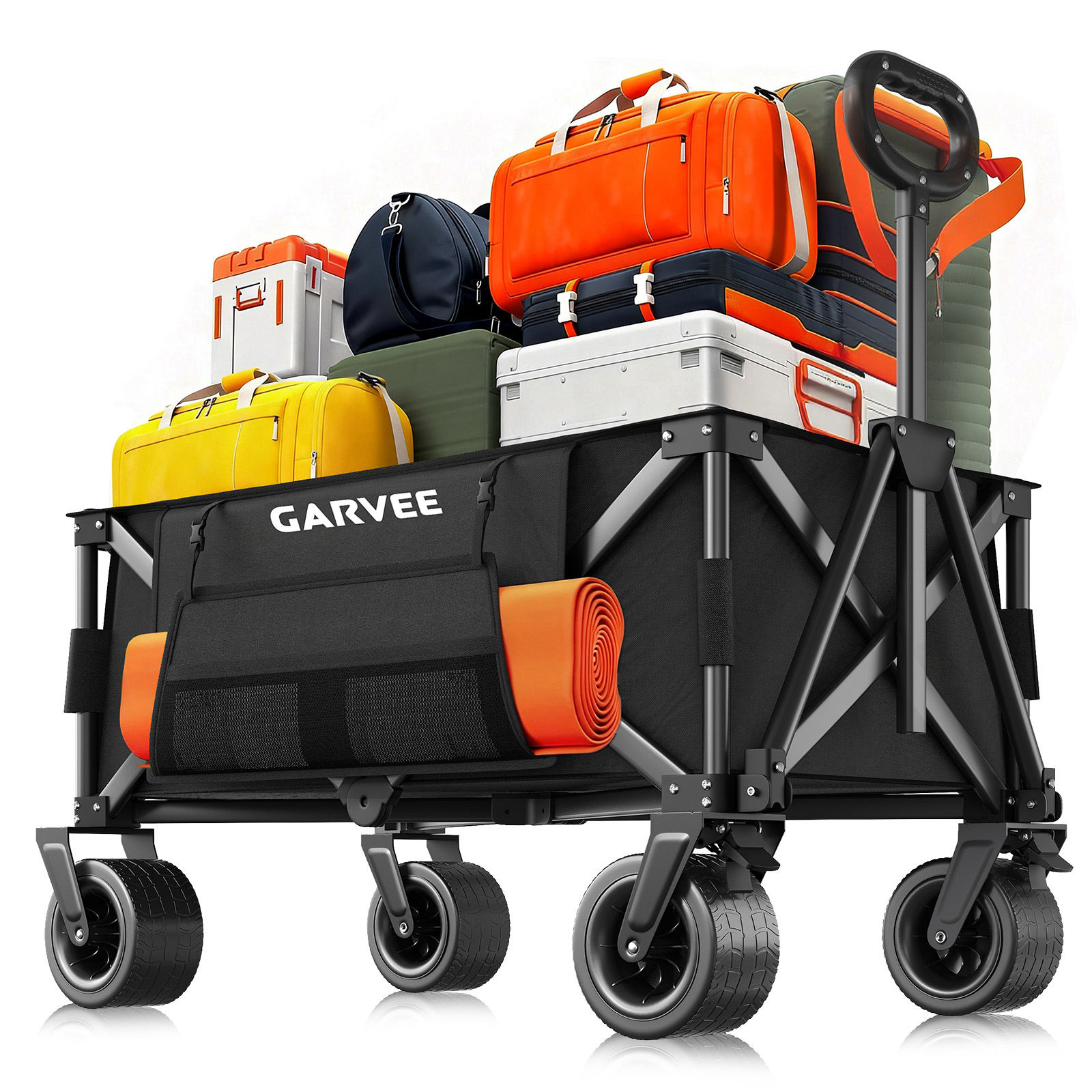 Sports Equipment Trolley - Outdoor Camping Cart with 8 Inch