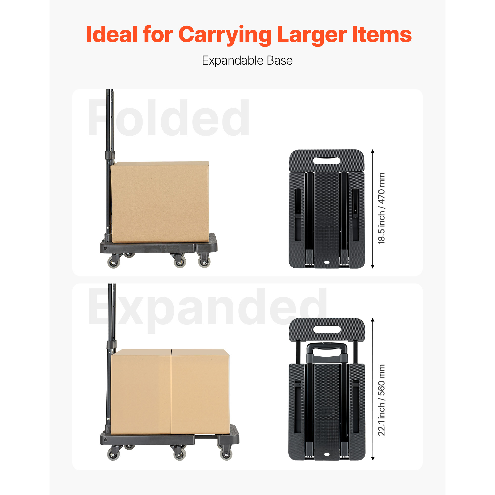 SucceBuy 500LBS Folding Hand T - Sports Equipment Trolley avaliação e preço