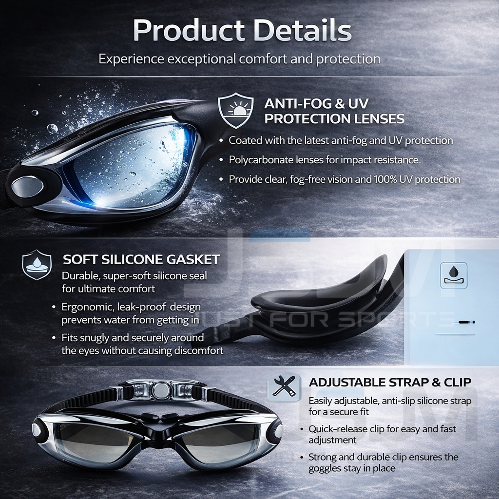 Swimming Goggles JSJM New Prof - Swim Cap Silicone avaliação e preço