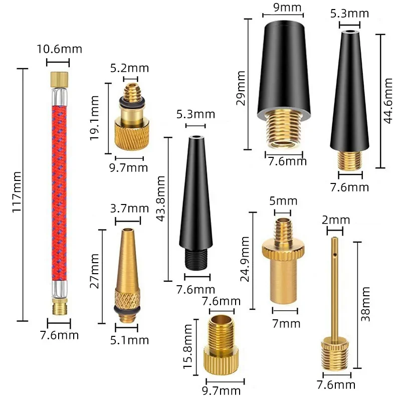 21/26PCS Bike Tire Inflator Ki - Basketball Pump Needle avaliação e preço