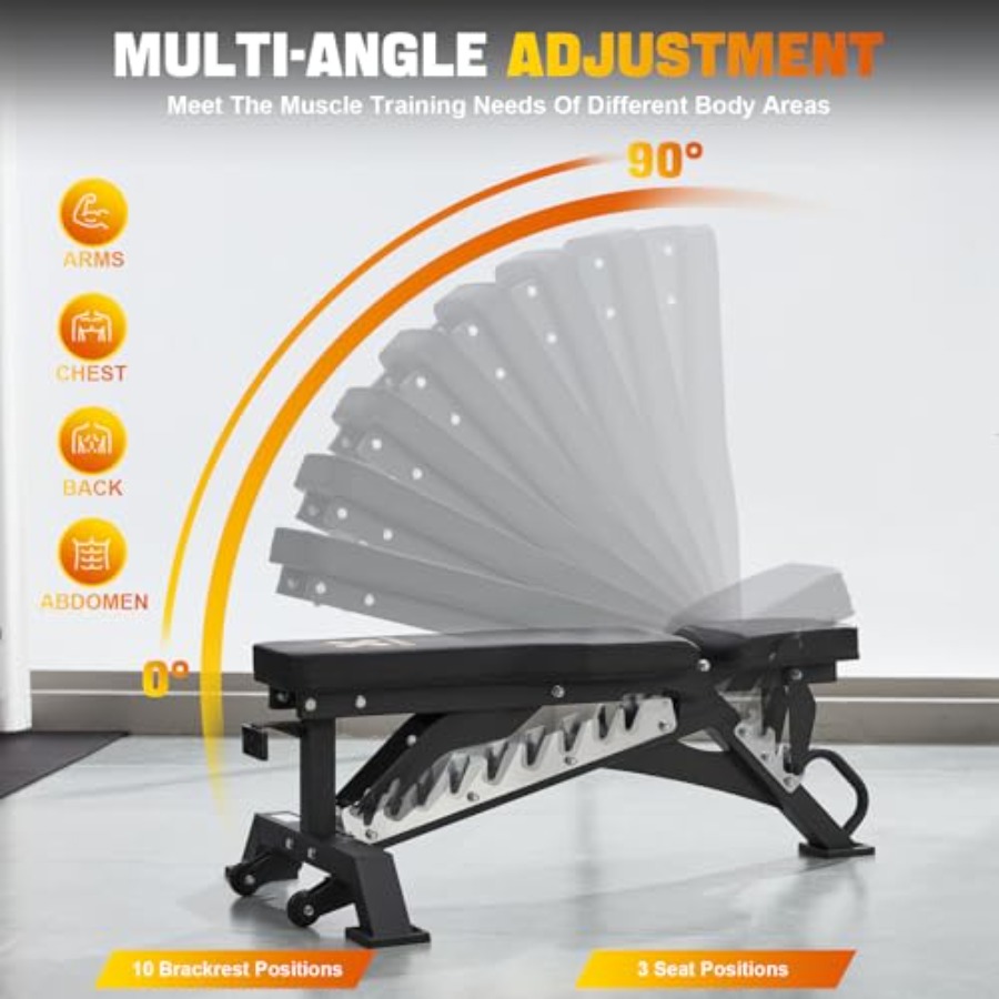 Adjustable Weight Bench Heavy  - Sports Equipment Club avaliação e preço