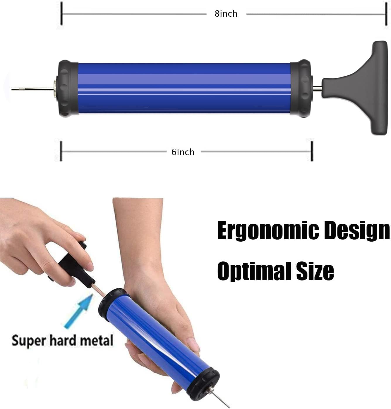 Portable Air Pump with 4 Needl - Basketball Pump Needle avaliação e preço