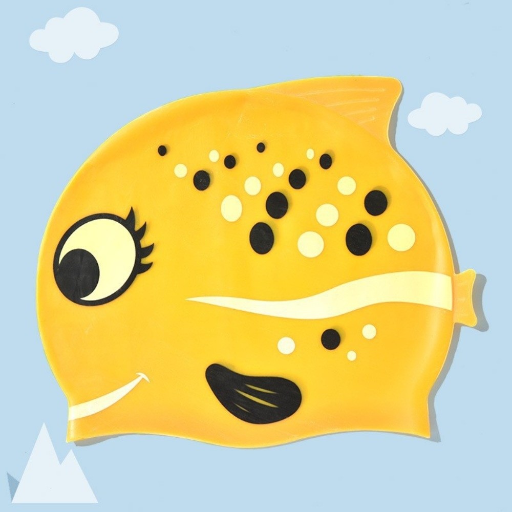 Cute Elastic Children's Swimmi - Swim Cap Silicone avaliação e preço