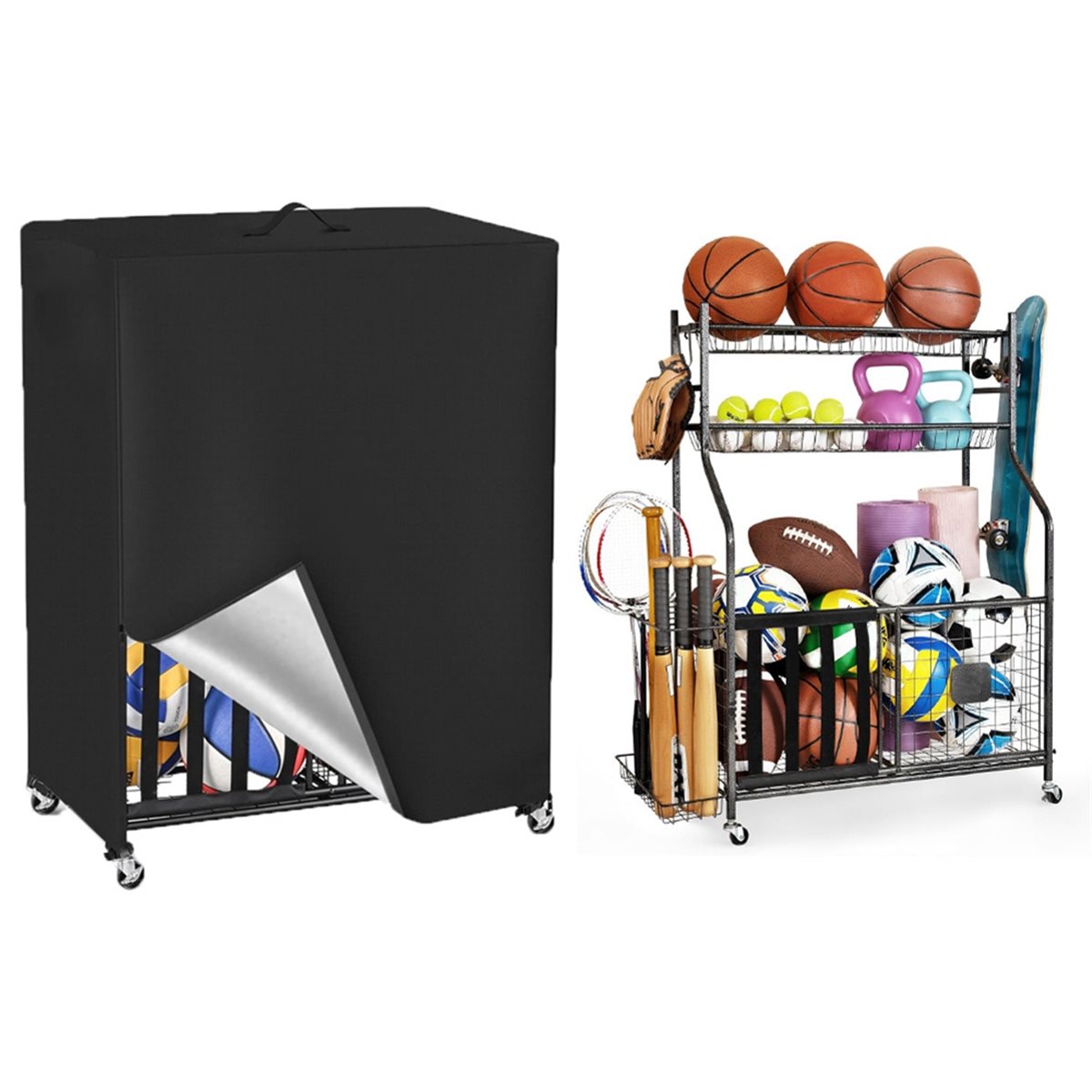 Basketball Rack Cover Garage S - Sports Equipment Basketball avaliação e preço