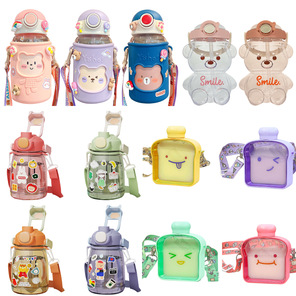 Kawaii Water Bottle Cute Bear  - Sports Equipment 8 Year Old avaliação e preço