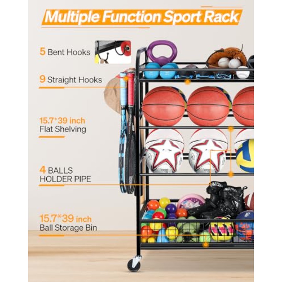 Garage Sports Equipment Organi - Sports Equipment Basketball avaliação e preço