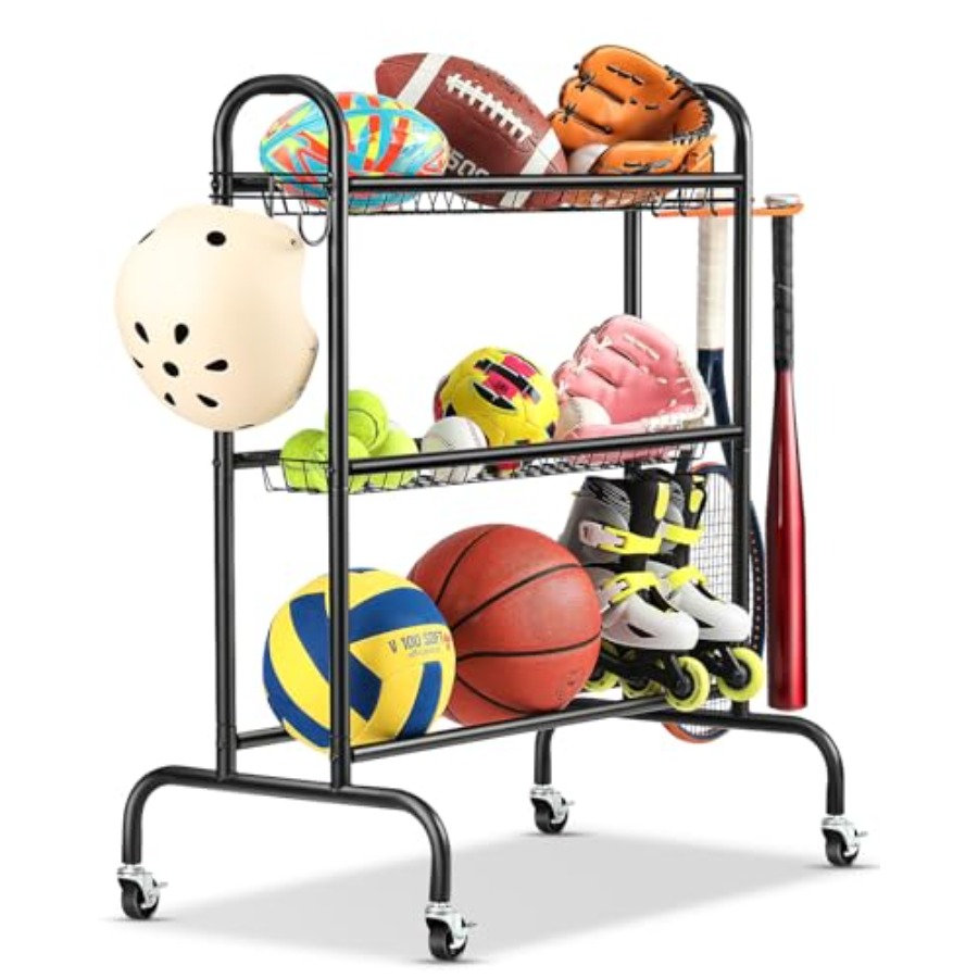 Basketball Rack Rolling Basket - Sports Equipment Basketball avaliação e preço