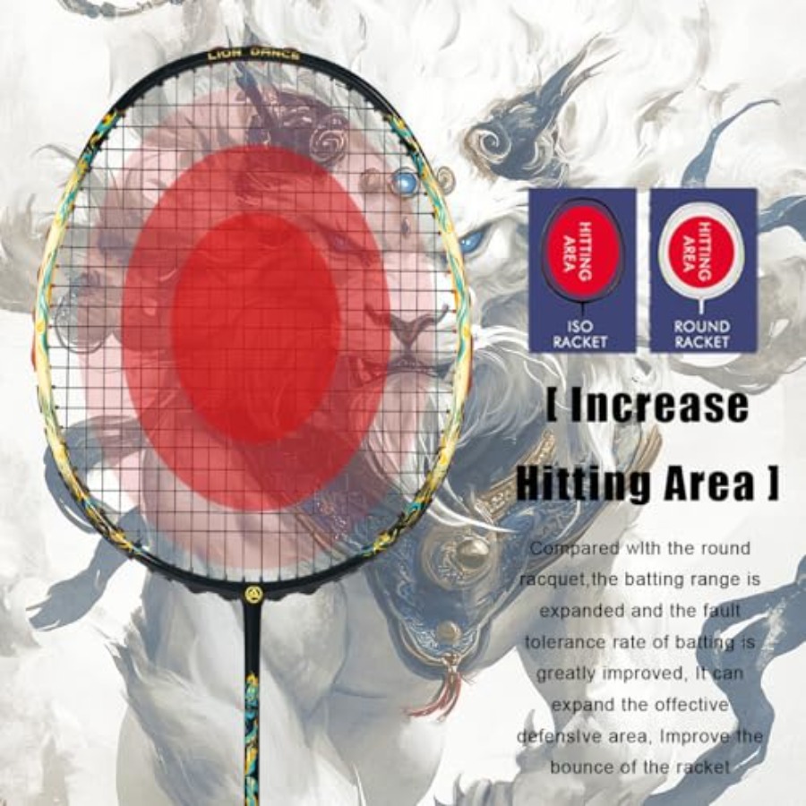 Lion Dance Chinese Style 6U G5 - Badminton Racket Carbon avaliação e preço
