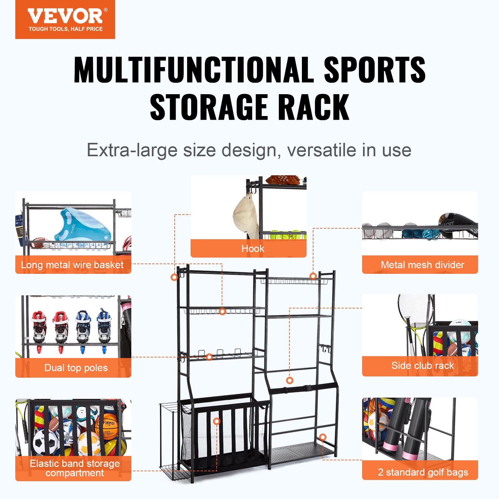 Golf Storage Garage Organizer, - Sports Equipment Cart avaliação e preço