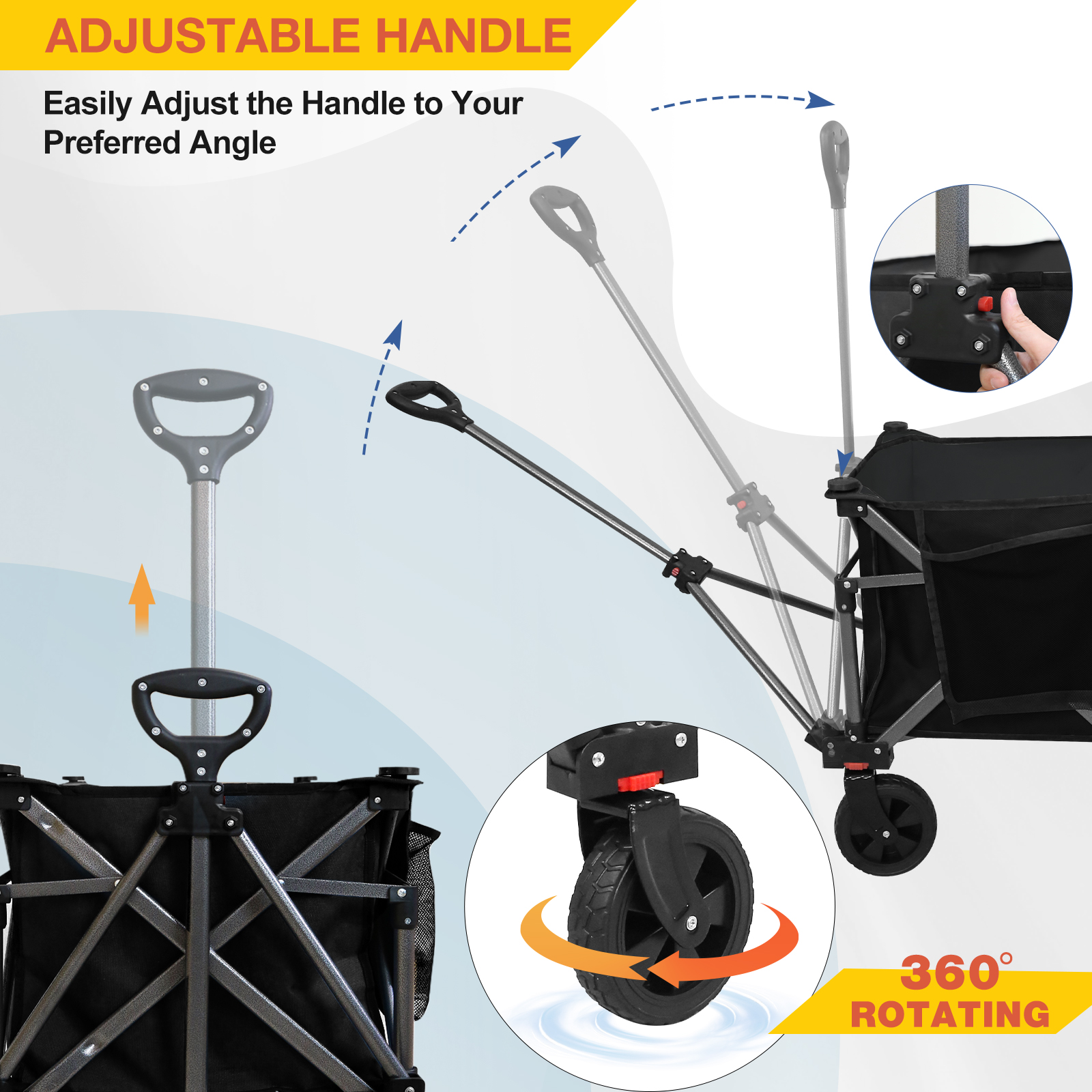 Heavy-Duty Folding Collapsible - Sports Equipment Trolley avaliação e preço