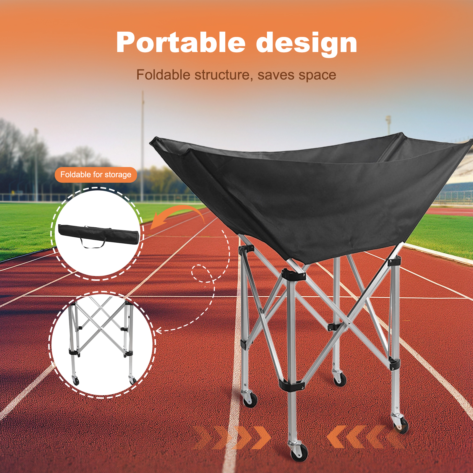 Collapsible Hammock Ball Cart  - Sports Equipment Cart avaliação e preço