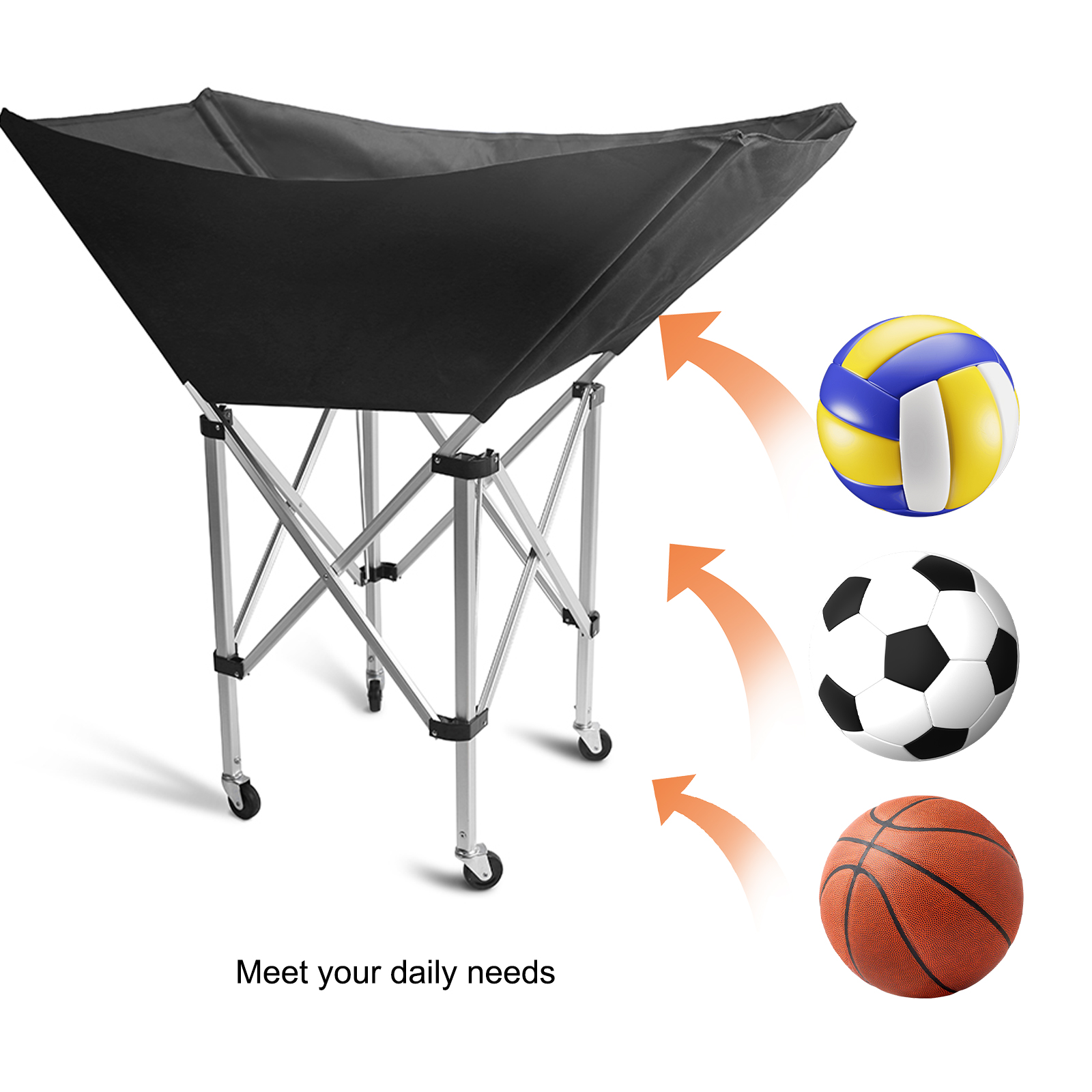 Collapsible Hammock Ball Cart  - Sports Equipment Cart avaliação e preço
