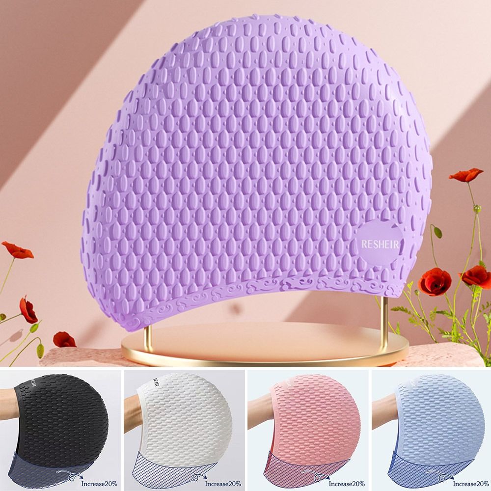 Elastic Summer Swimming Cap Wa - Swim Cap Silicone avaliação e preço