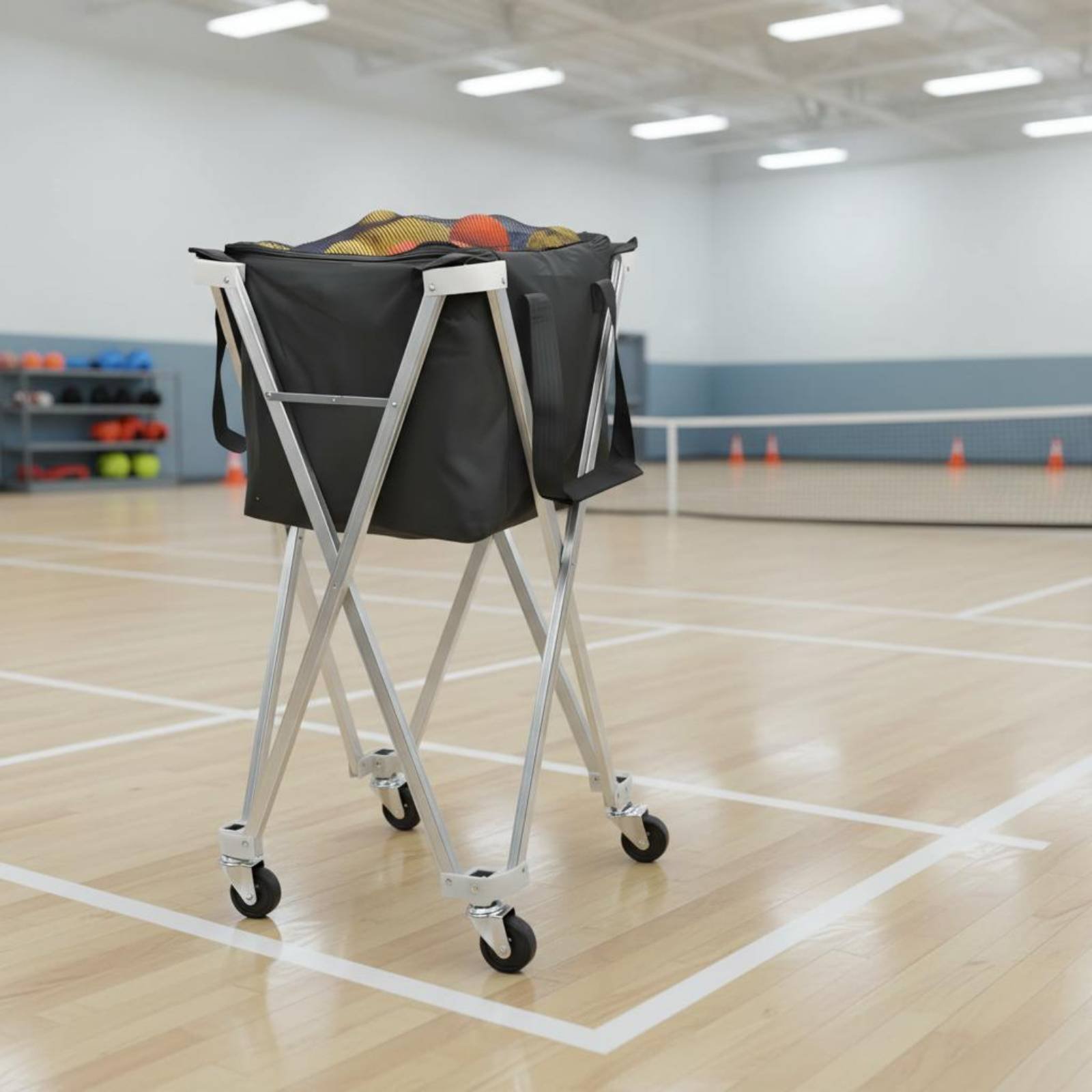 Pickleball Carrier with Wheels - Sports Equipment Trolley avaliação e preço