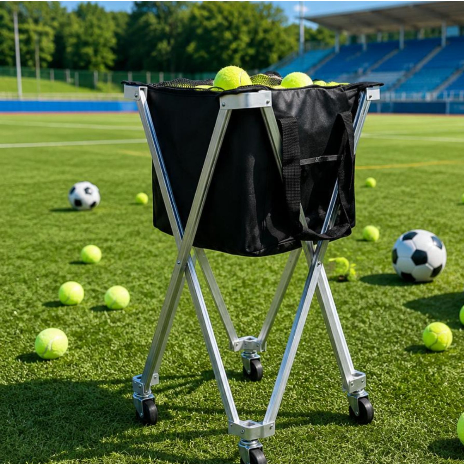Pickleball Carrier with Wheels - Sports Equipment Trolley avaliação e preço