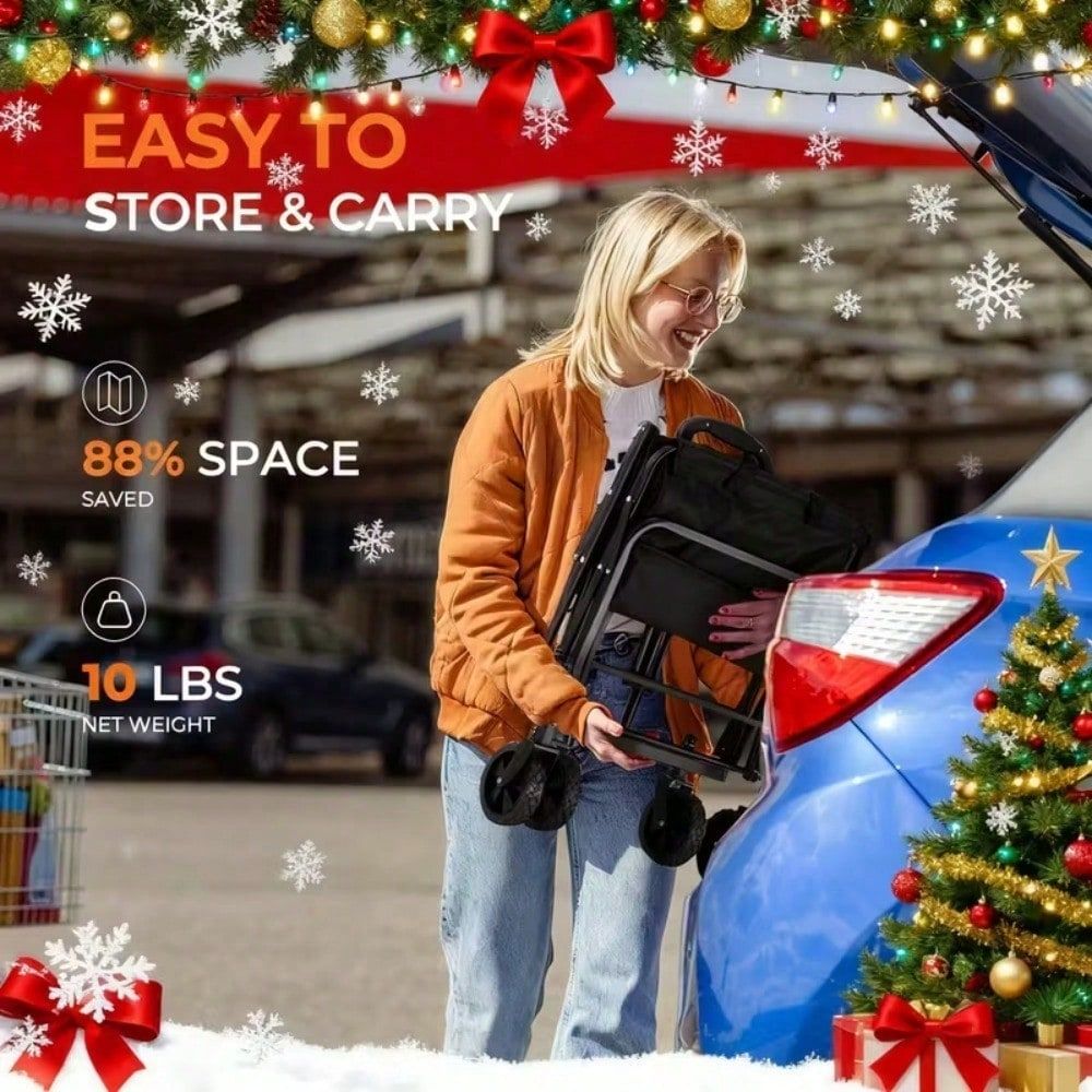 Heavy Duty Wagon Cart Foldable - Sports Equipment Trolley avaliação e preço