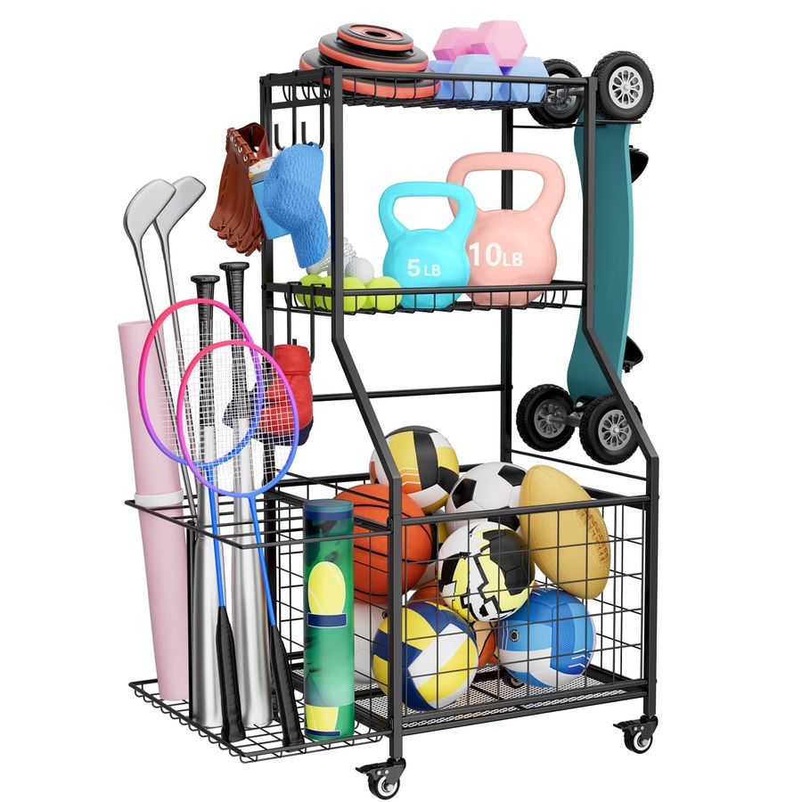Sports Equipment Organizer, Ga - Sports Equipment Cart avaliação e preço