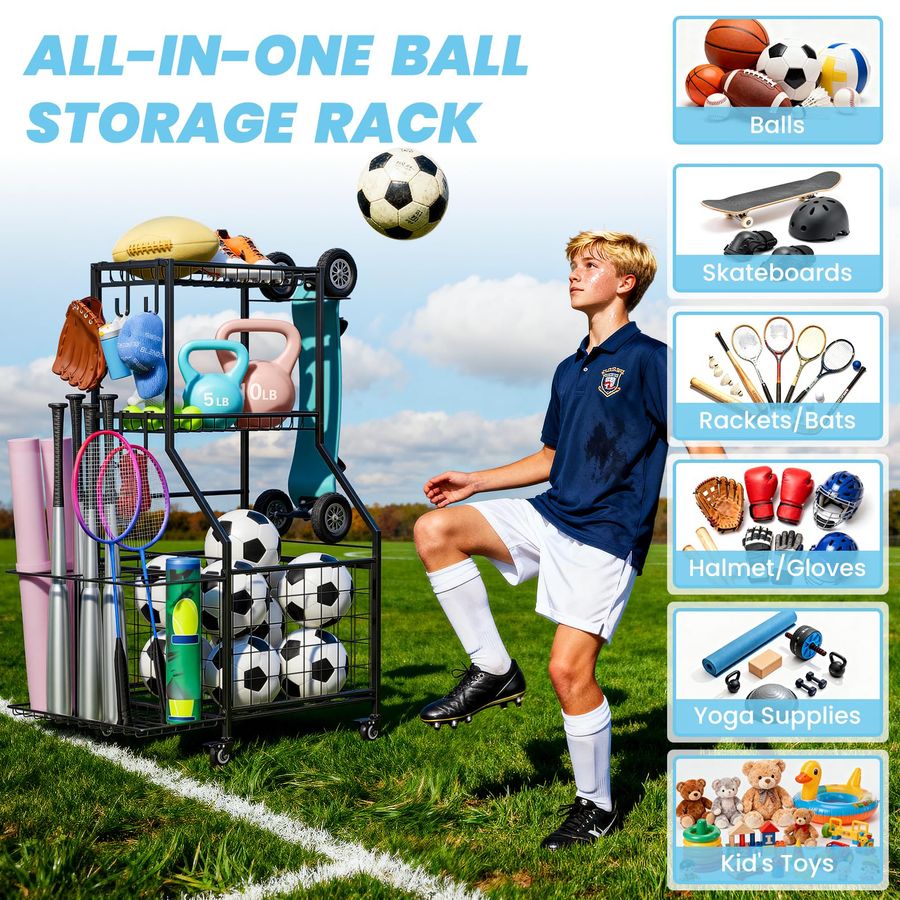 Sports Equipment Organizer, Ga - Sports Equipment Cart avaliação e preço