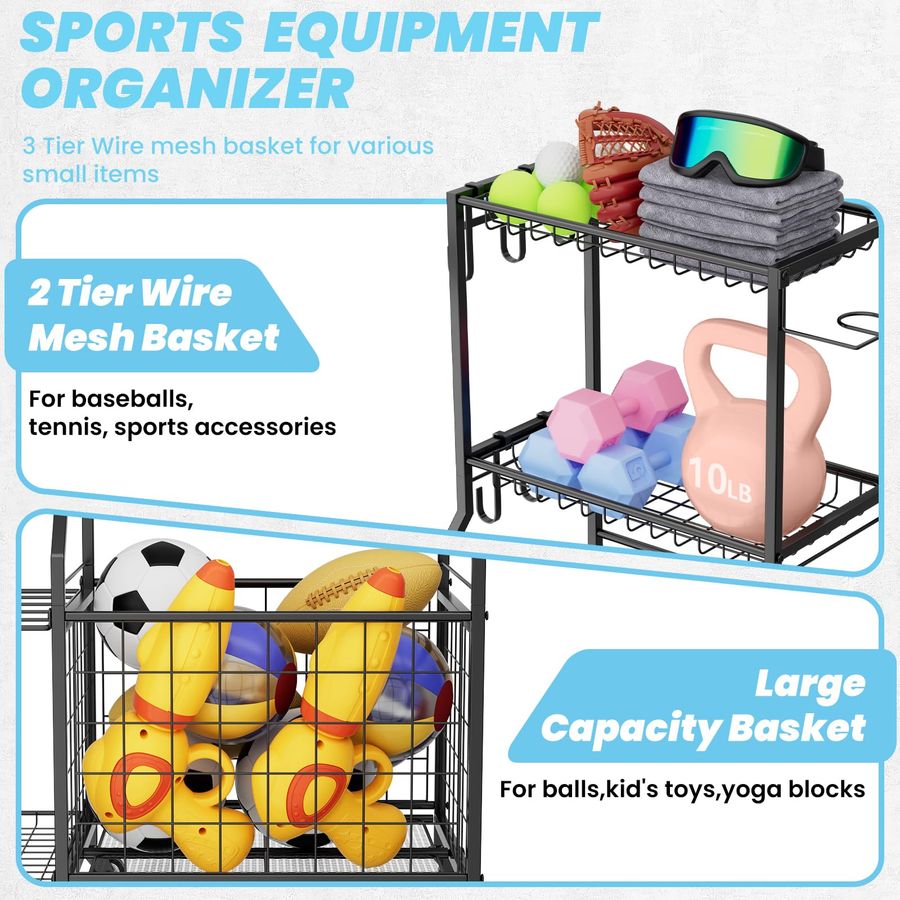Sports Equipment Organizer, Ga - Sports Equipment Cart avaliação e preço
