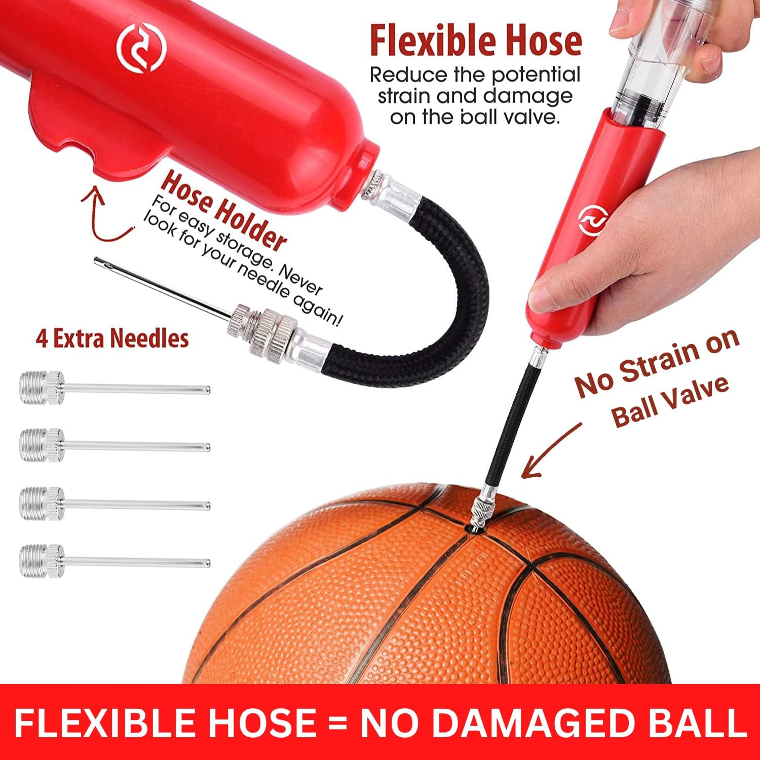 Ball Pump for Sports Balls - D - Basketball Pump Needle avaliação e preço