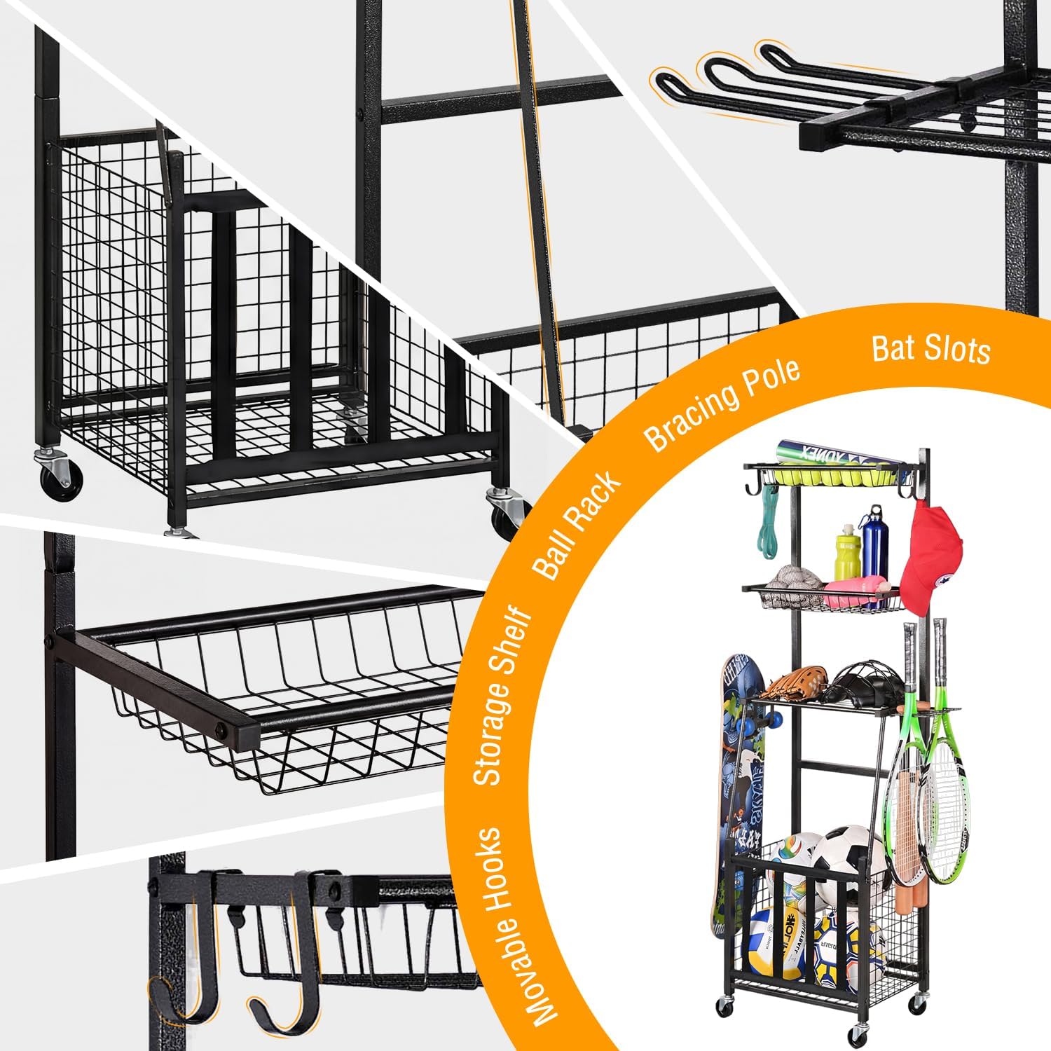Sports Equipment Storage Rack  - Sports Equipment For Training avaliação e preço