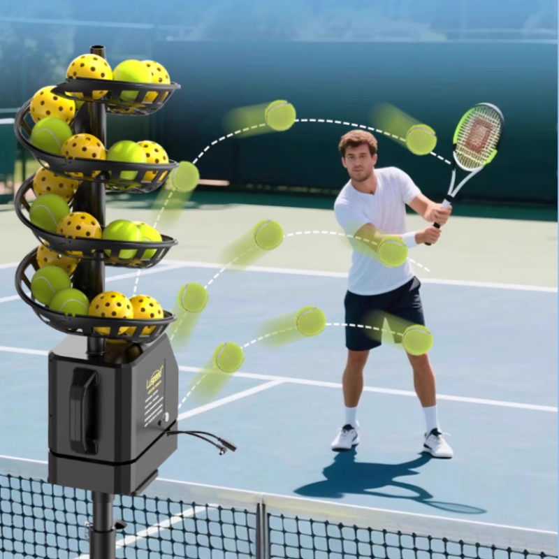 Adjustable Tennis Ball Machine - Sports Equipment For Tennis avaliação e preço