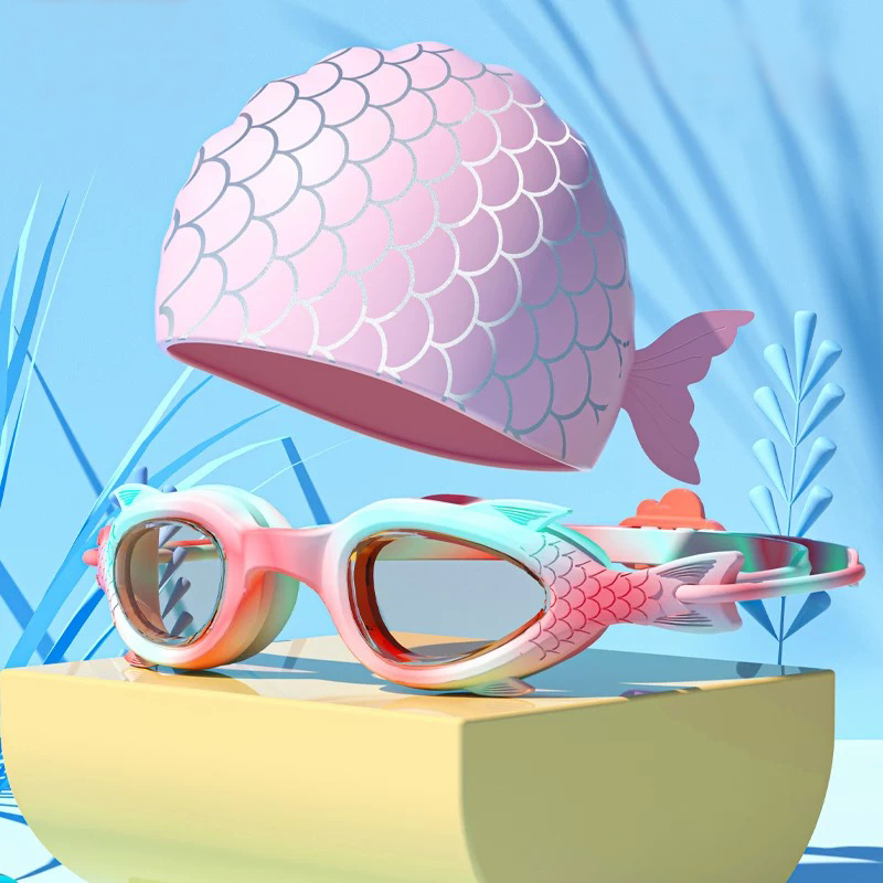 Children's swimming goggles; W - Swim Cap Silicone avaliação e preço
