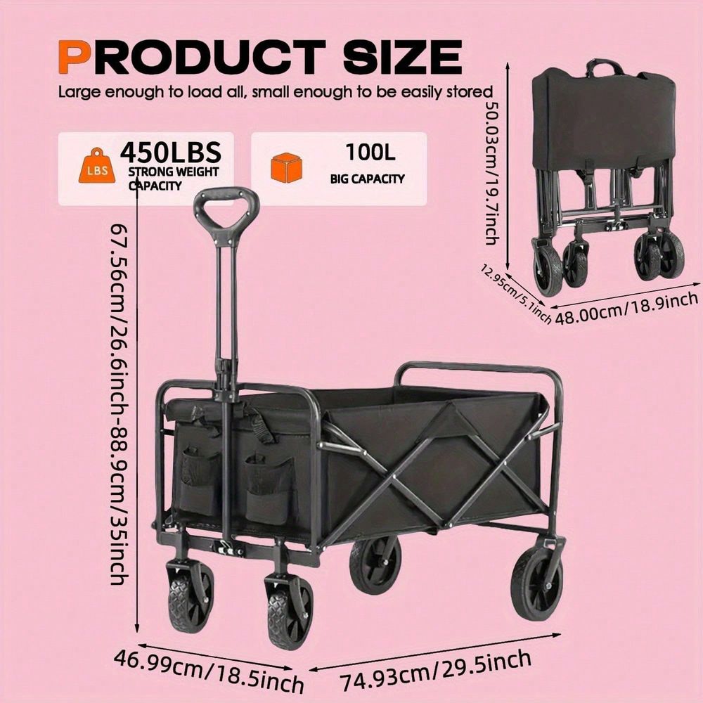 Terrain Heavy Duty Folding Car - Sports Equipment Cart avaliação e preço