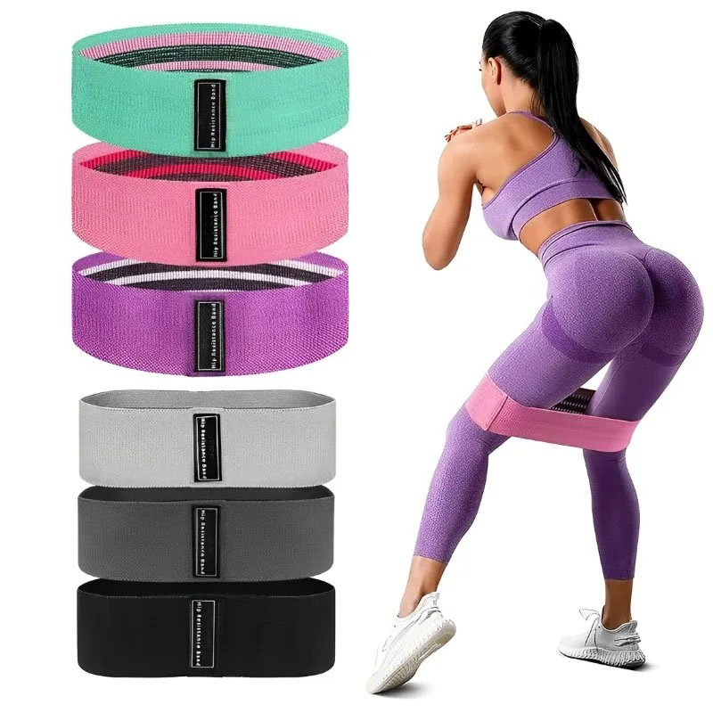 3Pcs Fabric Resistance Hip Boo - Sports Equipment Club avaliação e preço