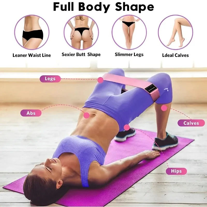 3Pcs Fabric Resistance Hip Boo - Sports Equipment Club avaliação e preço