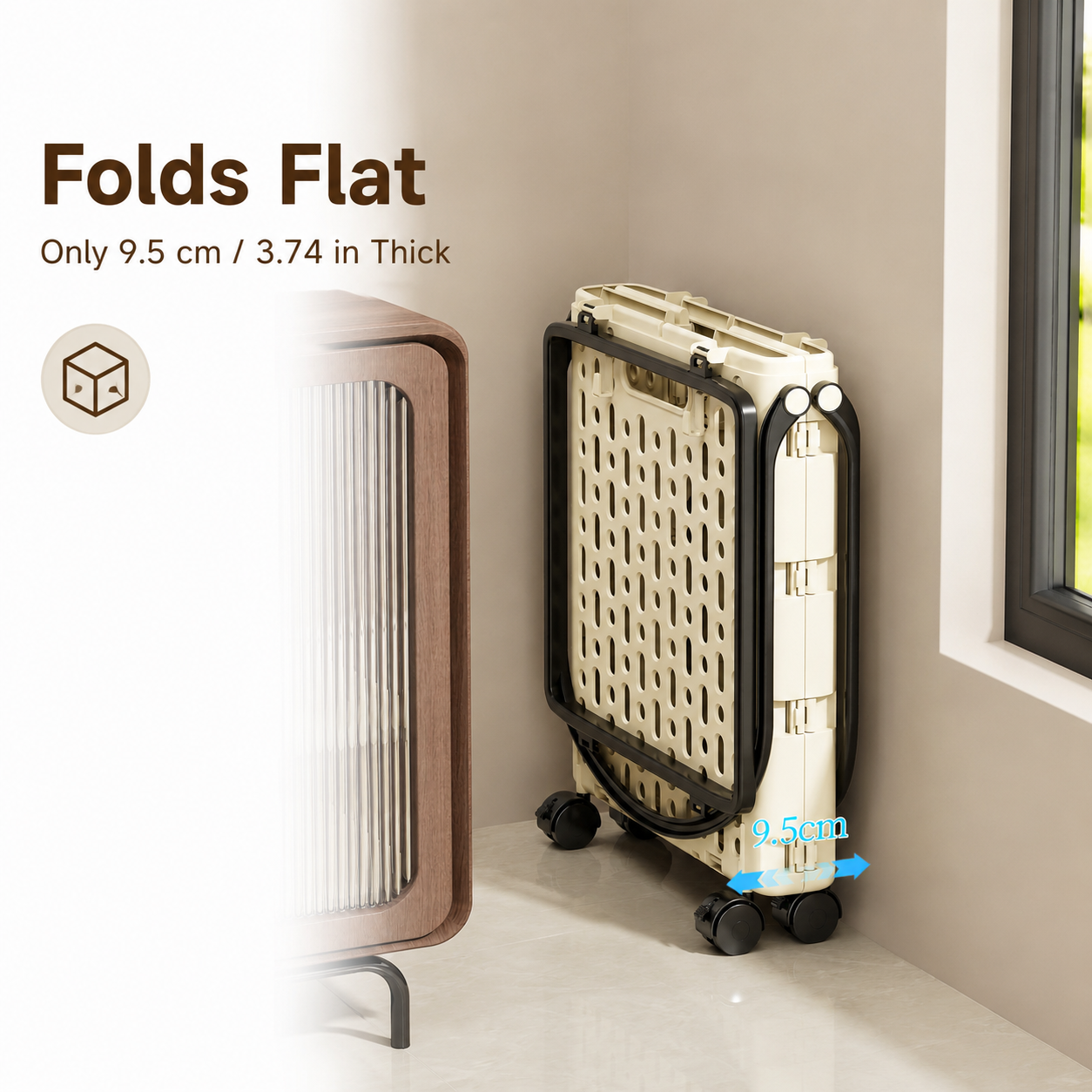 Foldable Utility Cart with Whe - Sports Equipment Trolley avaliação e preço