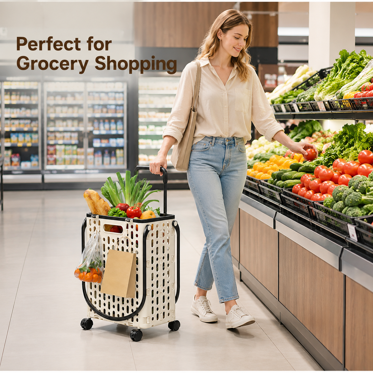 Foldable Utility Cart with Whe - Sports Equipment Trolley avaliação e preço