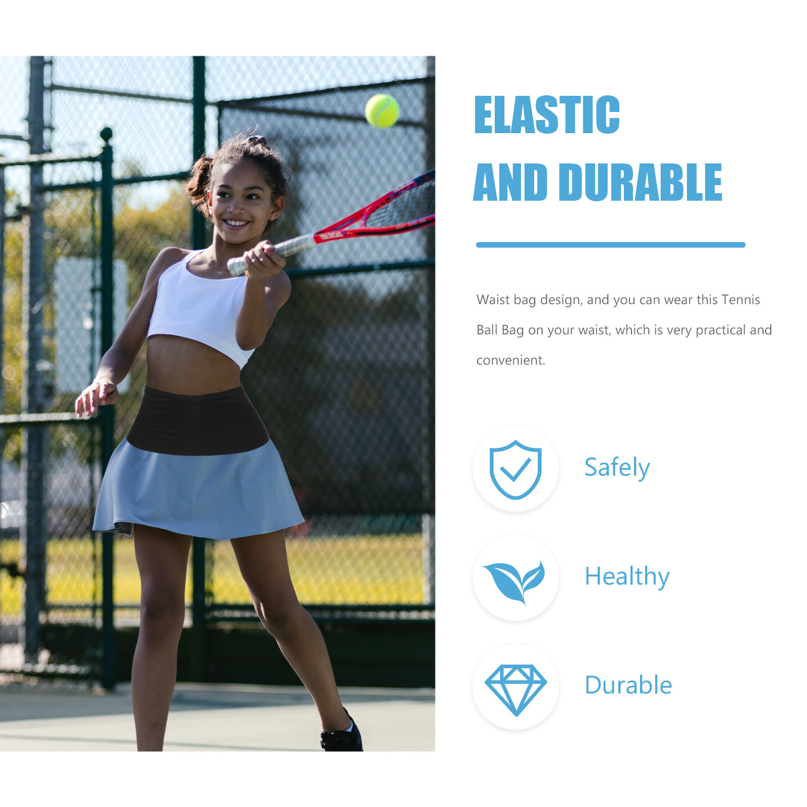 Tennis Ball Waist Bag Reusable - Sports Equipment For Tennis avaliação e preço