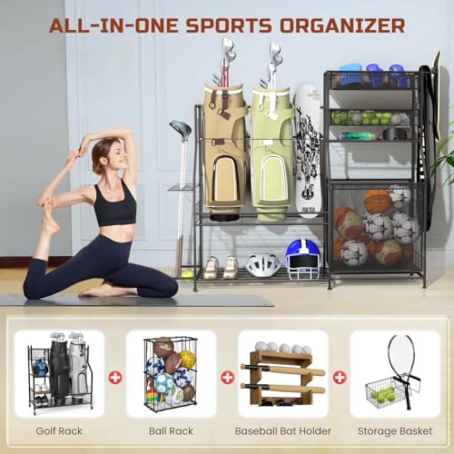 Garage Sports Equipment Organi - Sports Equipment Basketball avaliação e preço