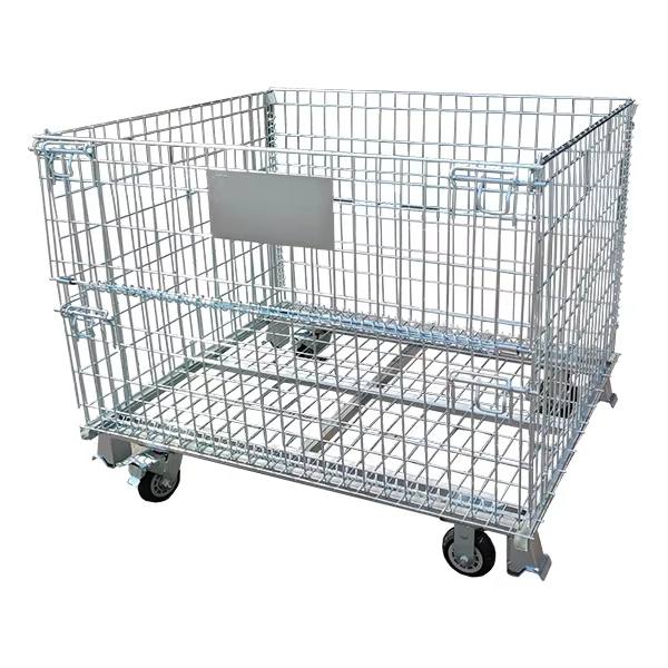 Stackable Folding Wire Mesh Pa - Sports Equipment Trolley avaliação e preço