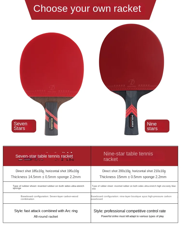 Table Tennis Racket Profession - Badminton Racket Carbon avaliação e preço