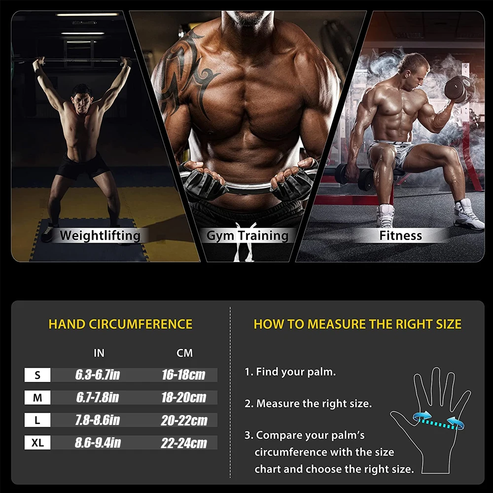 1Pair Half Finger Gym Fitness  - Sports Equipment Club avaliação e preço