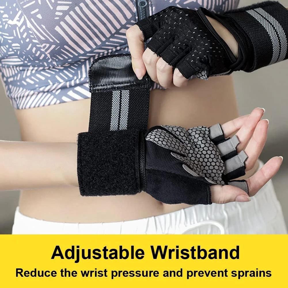 1Pair Half Finger Gym Fitness  - Sports Equipment Club avaliação e preço