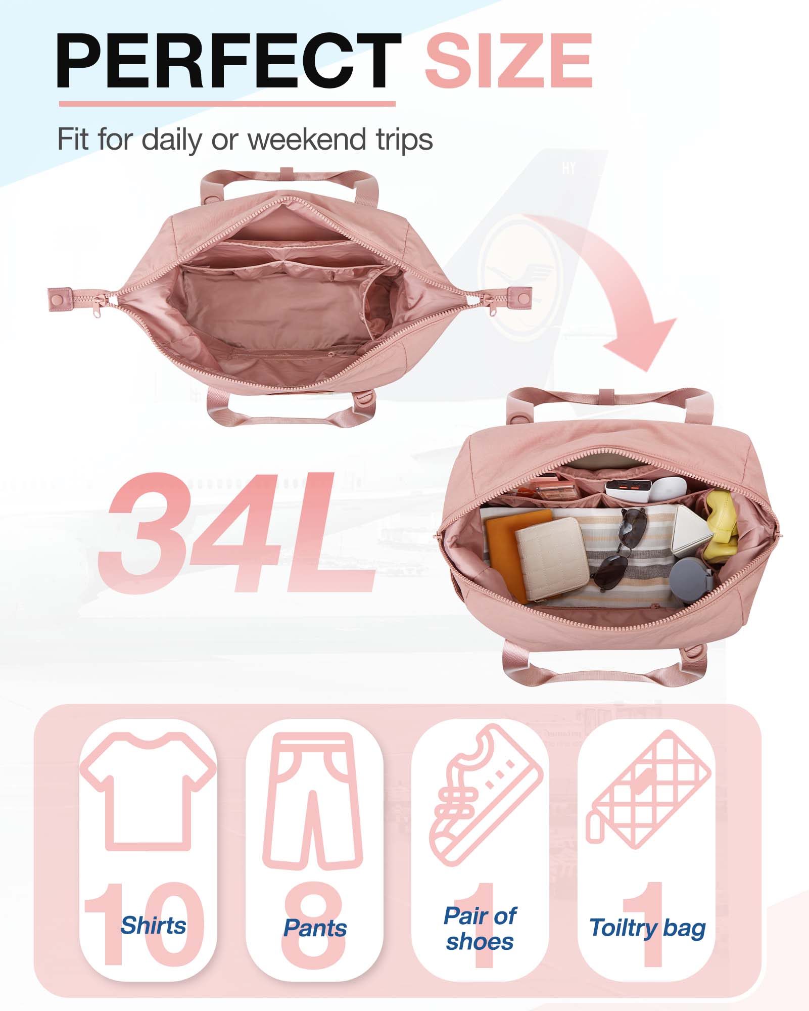 BAGSMART Women's Travel Duffel - Sports Equipment Trolley avaliação e preço
