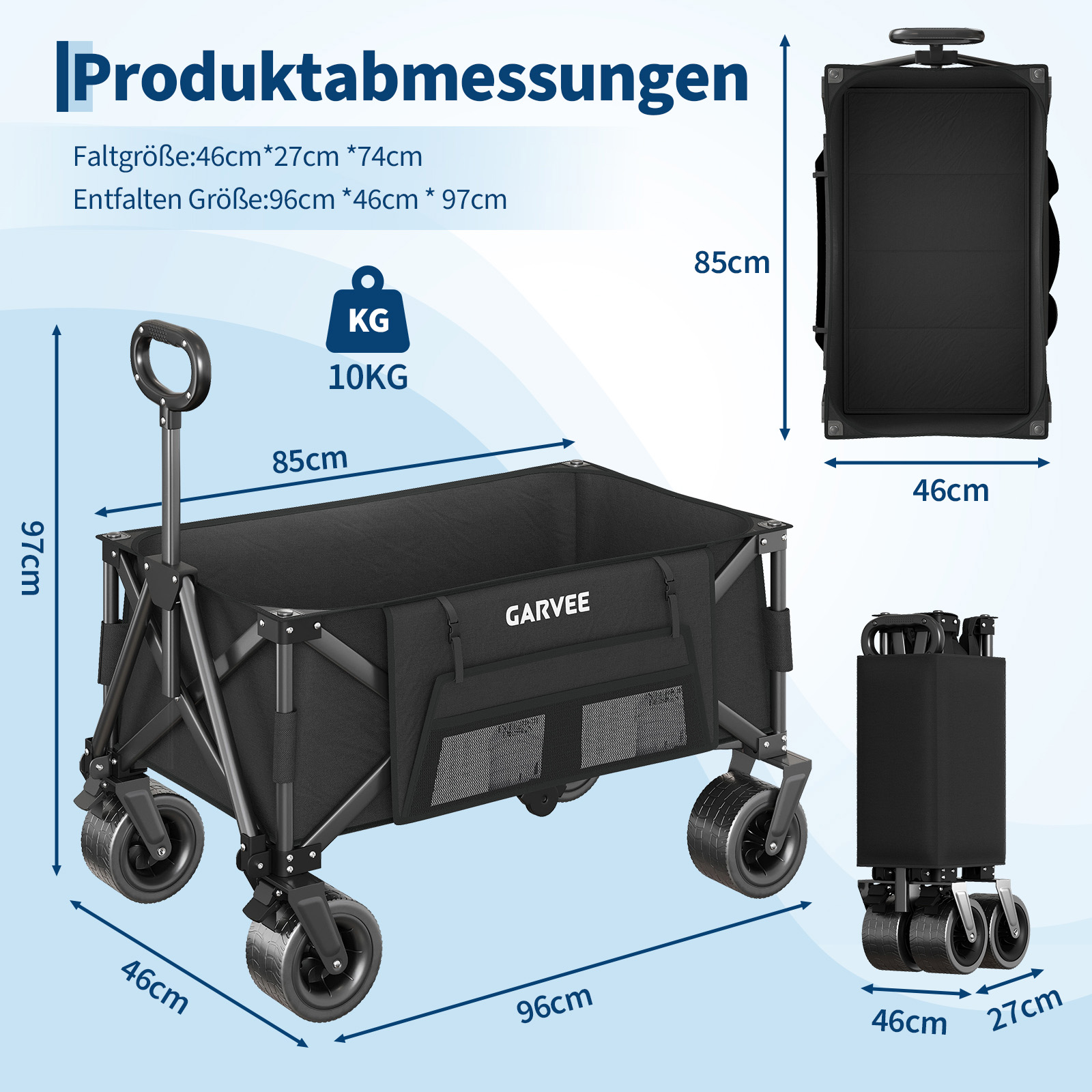 Outdoor Camping Cart with 8 In - Sports Equipment Trolley avaliação e preço
