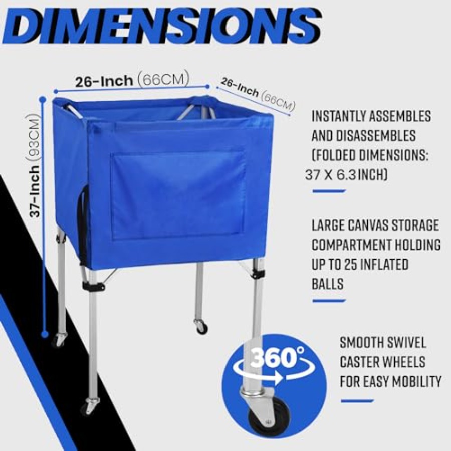 Volleyball Ball cart with Whee - Sports Equipment Cart avaliação e preço