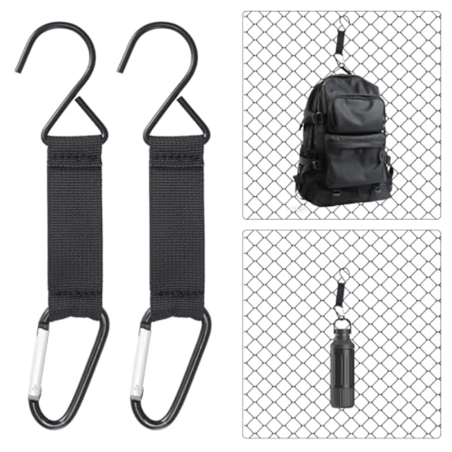 2 PCS Carabiner Fence Hooks Ny - Sports Equipment For Tennis avaliação e preço
