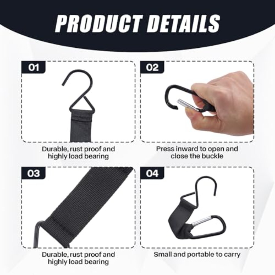 2 PCS Carabiner Fence Hooks Ny - Sports Equipment For Tennis avaliação e preço