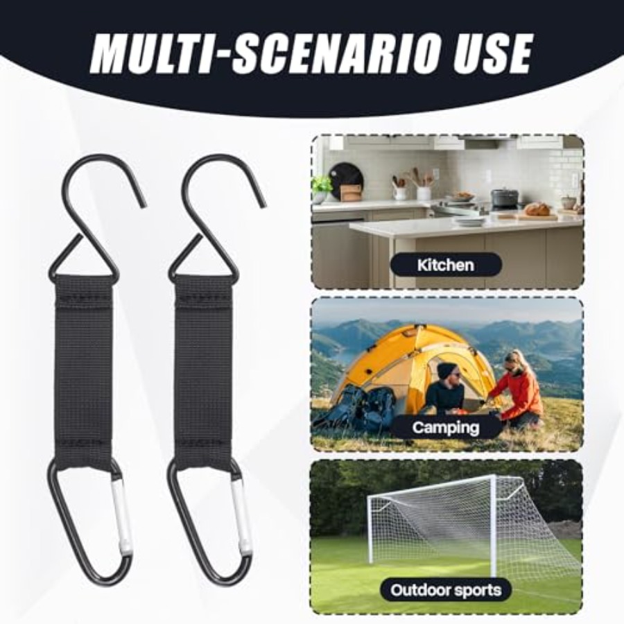 2 PCS Carabiner Fence Hooks Ny - Sports Equipment For Tennis avaliação e preço