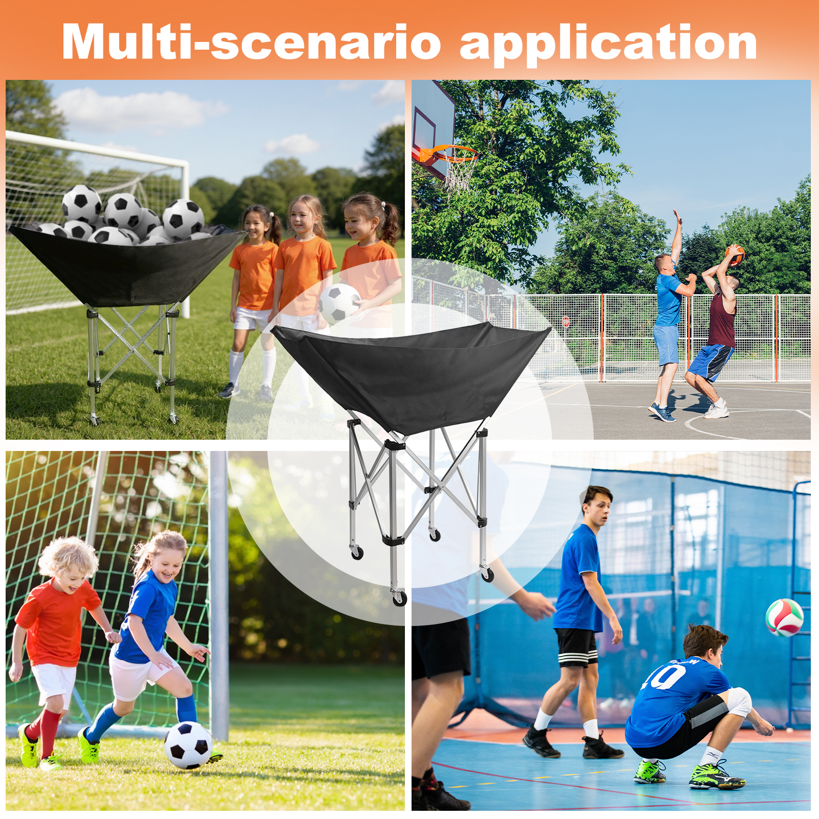 Collapsible Hammock Ball Cart  - Sports Equipment Cart avaliação e preço